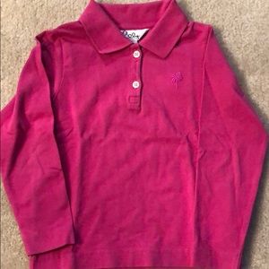 Girl 4 Lilly Pulitzer LONG Sleeve pink polo shirt